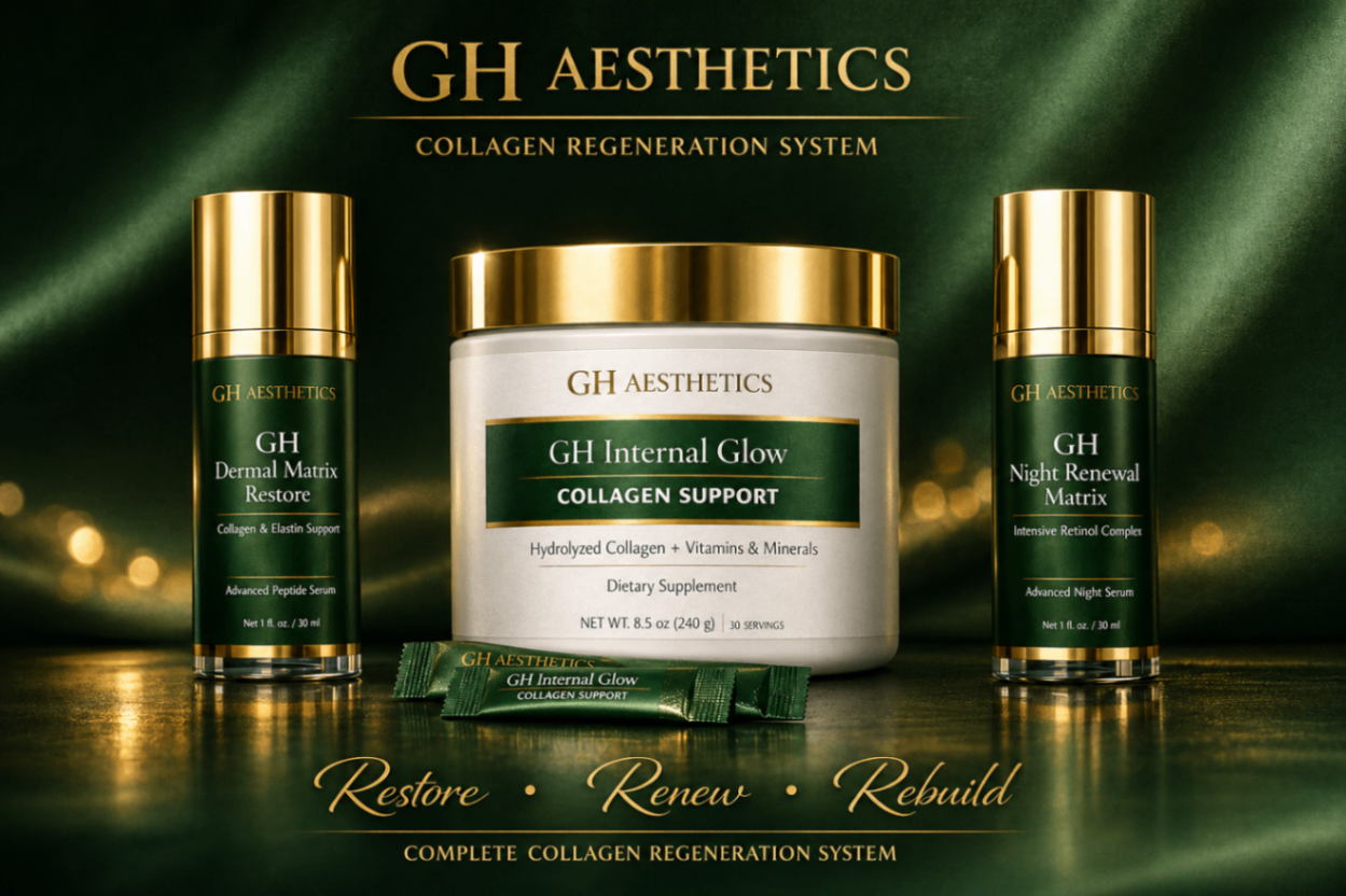 GH Aesthetics Collagen Regeneration System — Restore · Renew · Rebuild